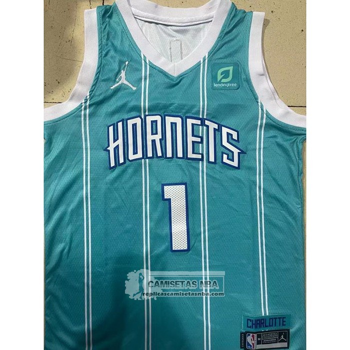 Camiseta Nino Charlotte Hornets LaMelo Ball NO 1 Icon 2022-23 Verde